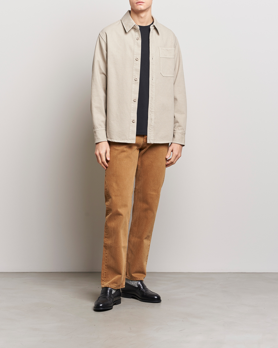Herr | Skjortor | A.P.C. | Basile Denim Overshirt Taupe