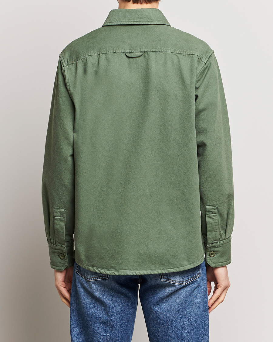 Herr | Skjortor | A.P.C. | Basile Denim Overshirt Dark Green