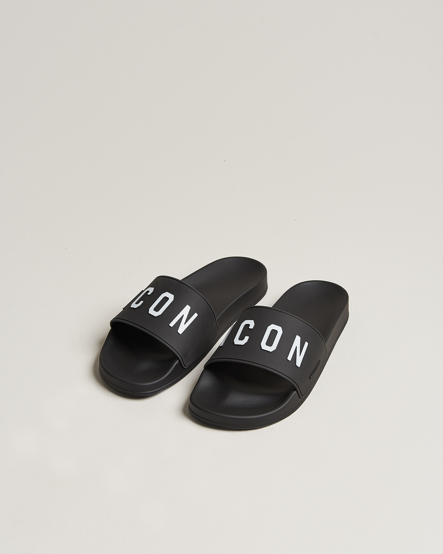 Herr | Dsquared2 Be Icon Slides Black | Dsquared2 | Be Icon Slides Black
