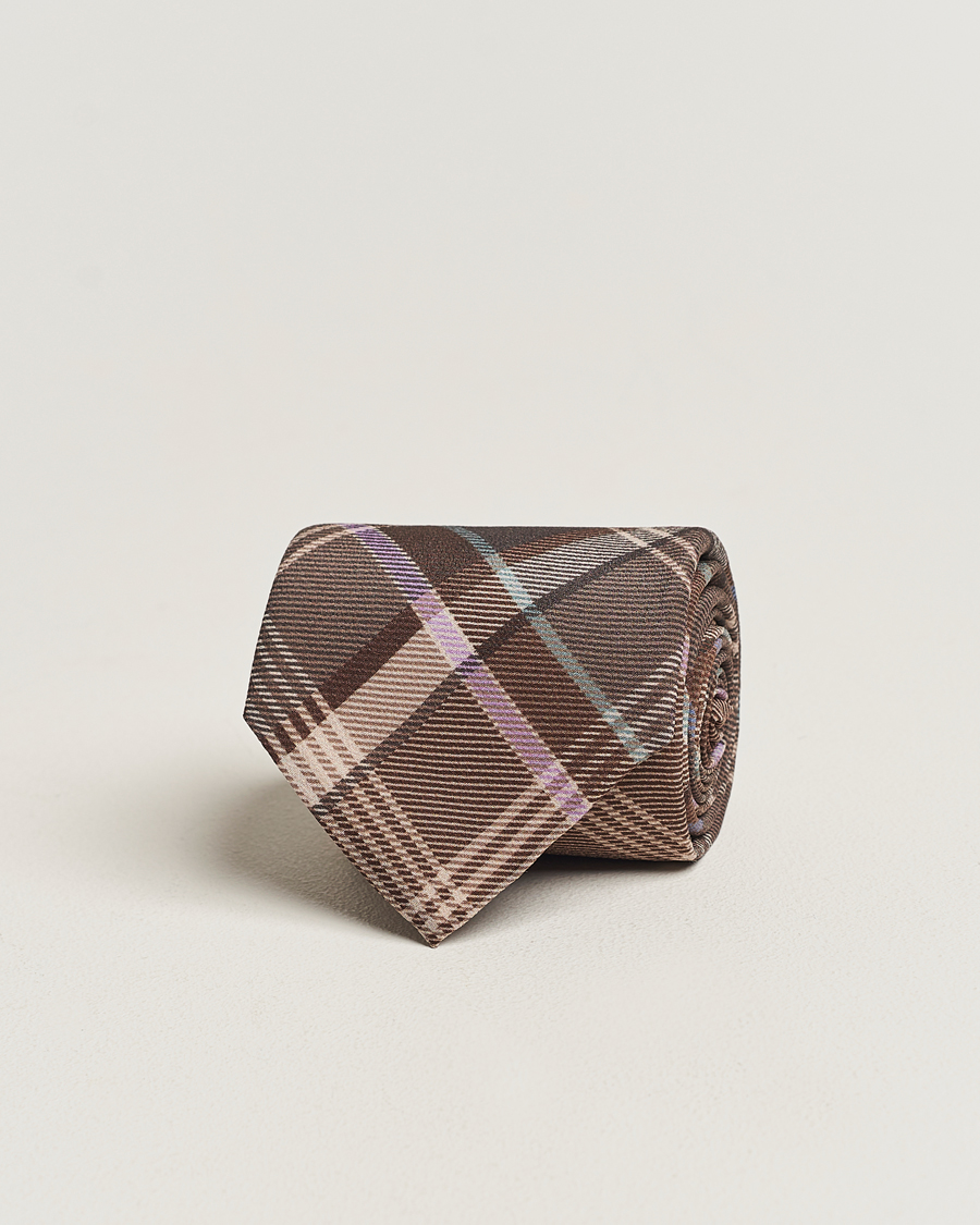 Herr | Ralph Lauren Purple Label Tartan Tie Brown Multi | Ralph Lauren Purple Label | Tartan Tie Brown Multi