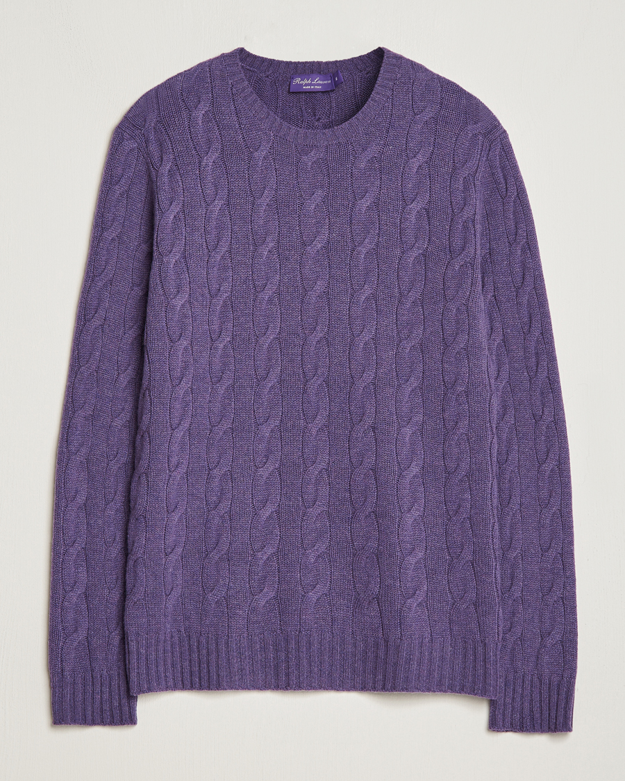 Herr |  | Ralph Lauren Purple Label | Cashmere Cable Sweater Purple Melange