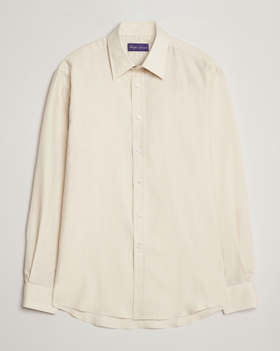 Herr | Skjortor | Ralph Lauren Purple Label | Soft Cotton Shirt Cream