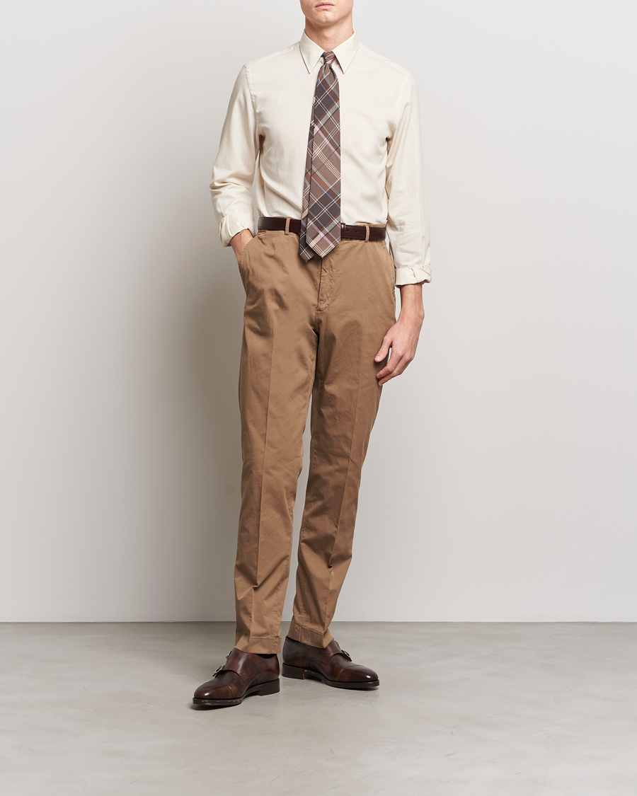 Herr | Skjortor | Ralph Lauren Purple Label | Soft Cotton Shirt Cream