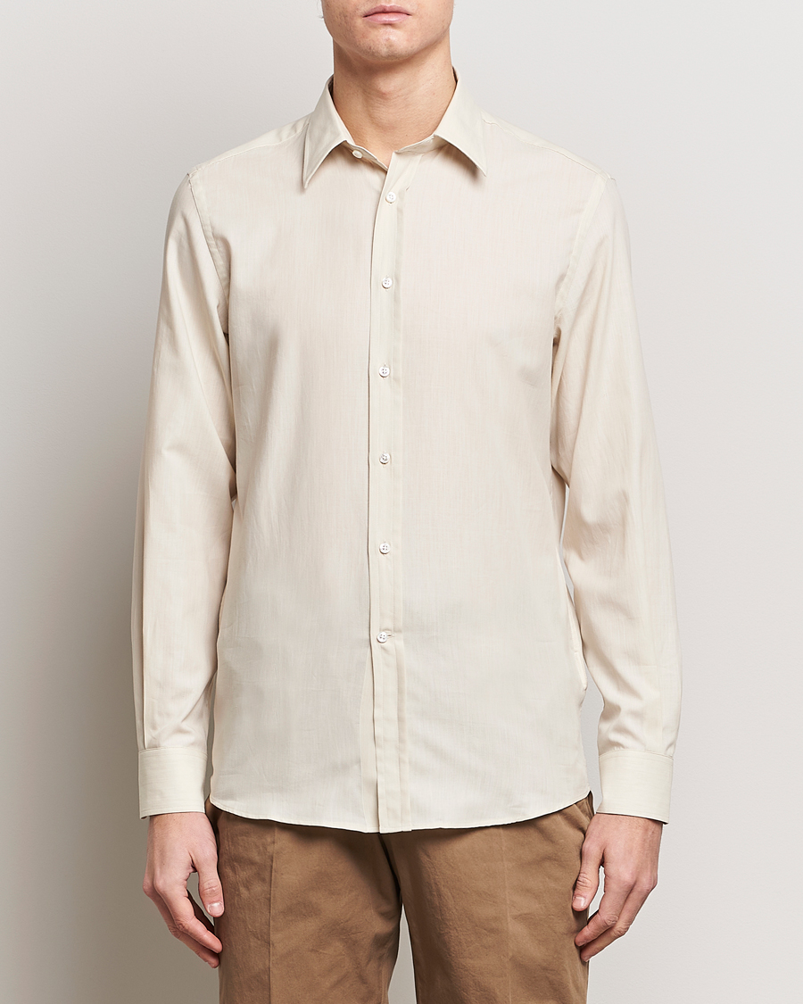 Herr | Kläder | Ralph Lauren Purple Label | Soft Cotton Shirt Cream