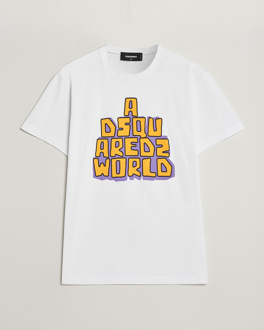 Herr | T-Shirts | Dsquared2 | Cool Fit Logo Crew Neck T-Shirt White
