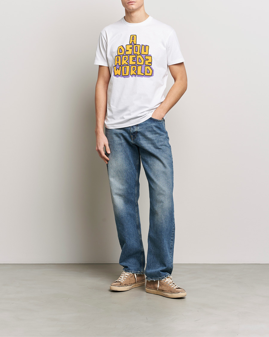 Herr | T-Shirts | Dsquared2 | Cool Fit Logo Crew Neck T-Shirt White