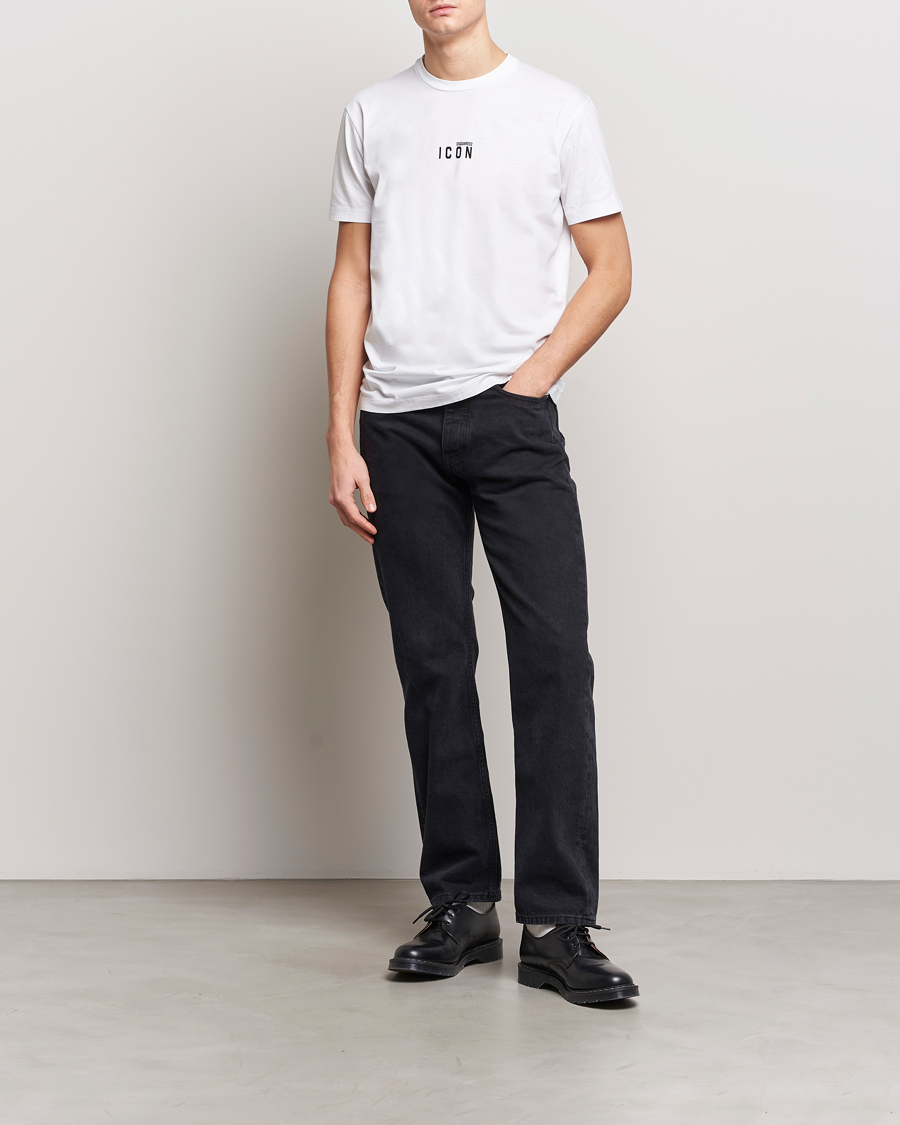 Herr | T-Shirts | Dsquared2 | Icon Small Logo Crew Neck T-Shirt White