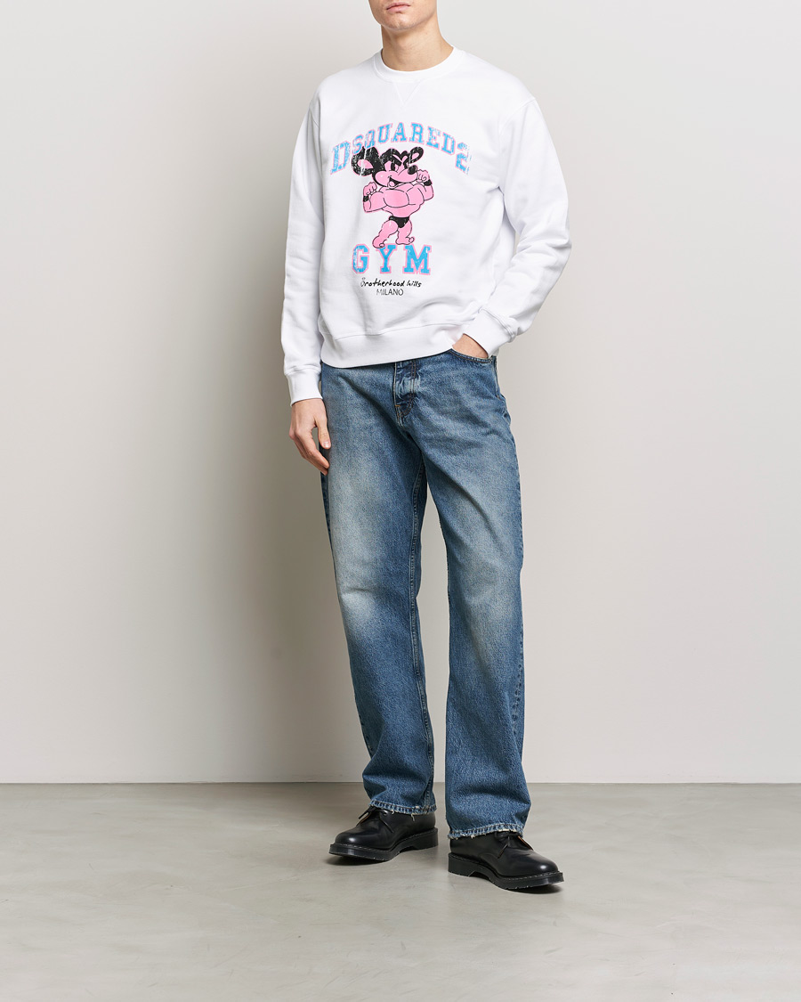 Herr | Tröjor | Dsquared2 | Cool Fit Crew Neck Sweatshirt White