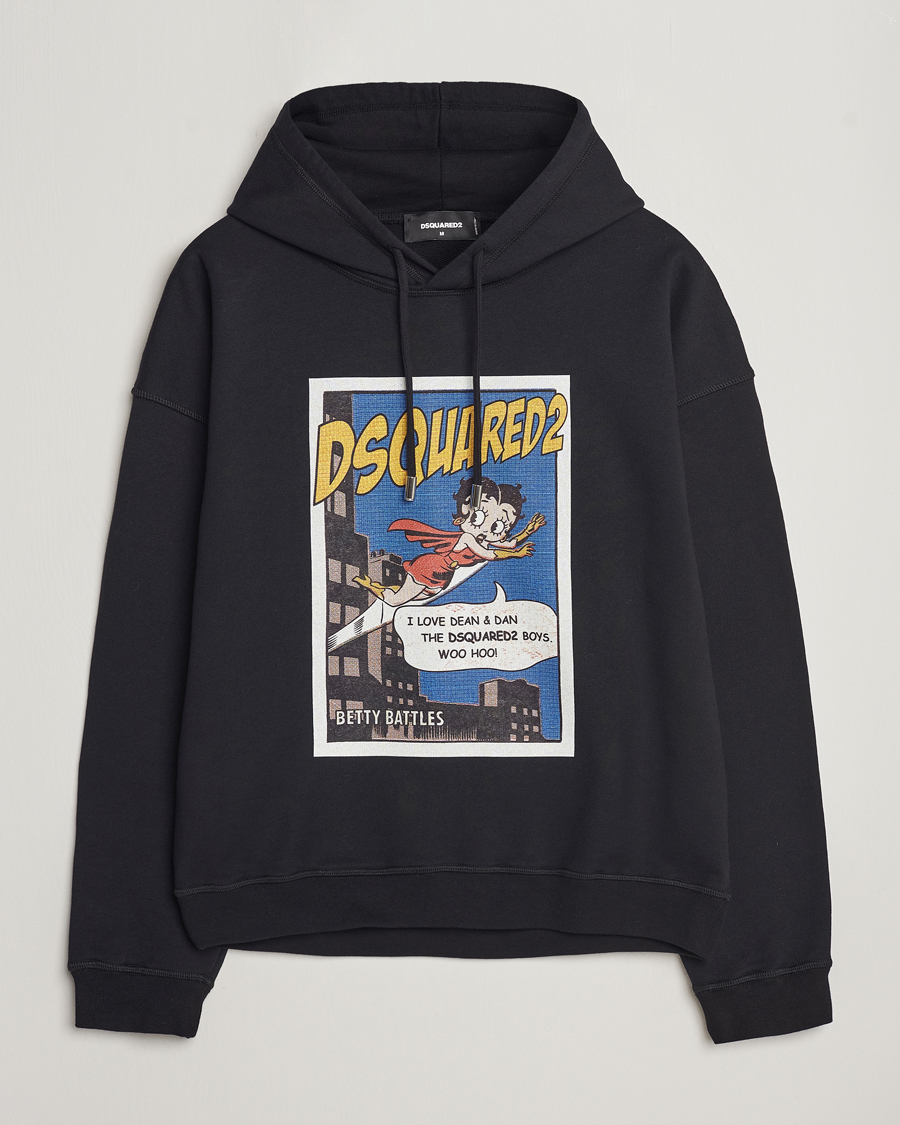 Herr | Tröjor | Dsquared2 | Regular Fit Betty Boop Hoodie Black