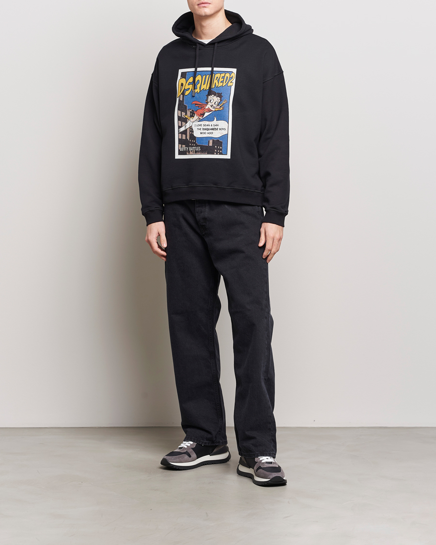 Herr | Tröjor | Dsquared2 | Regular Fit Betty Boop Hoodie Black