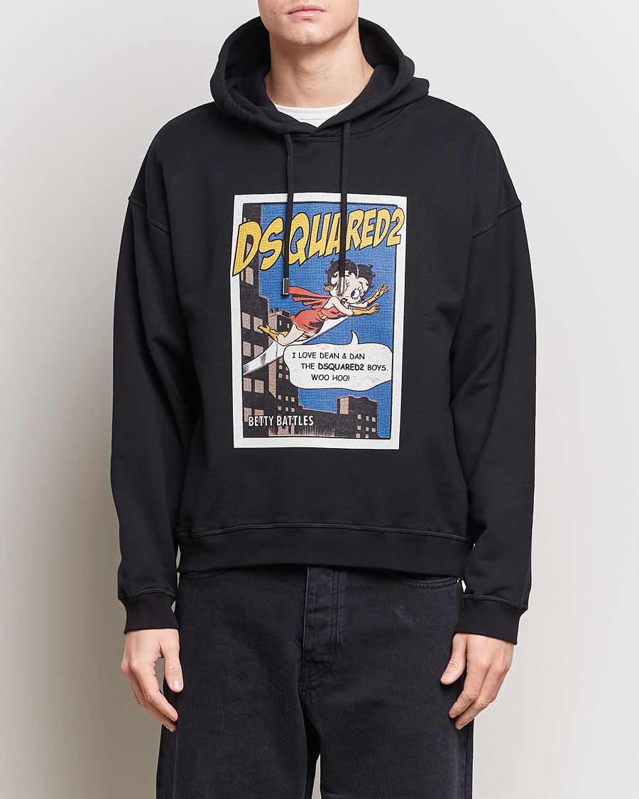 Herr | 20% rea | Dsquared2 | Regular Fit Betty Boop Hoodie Black