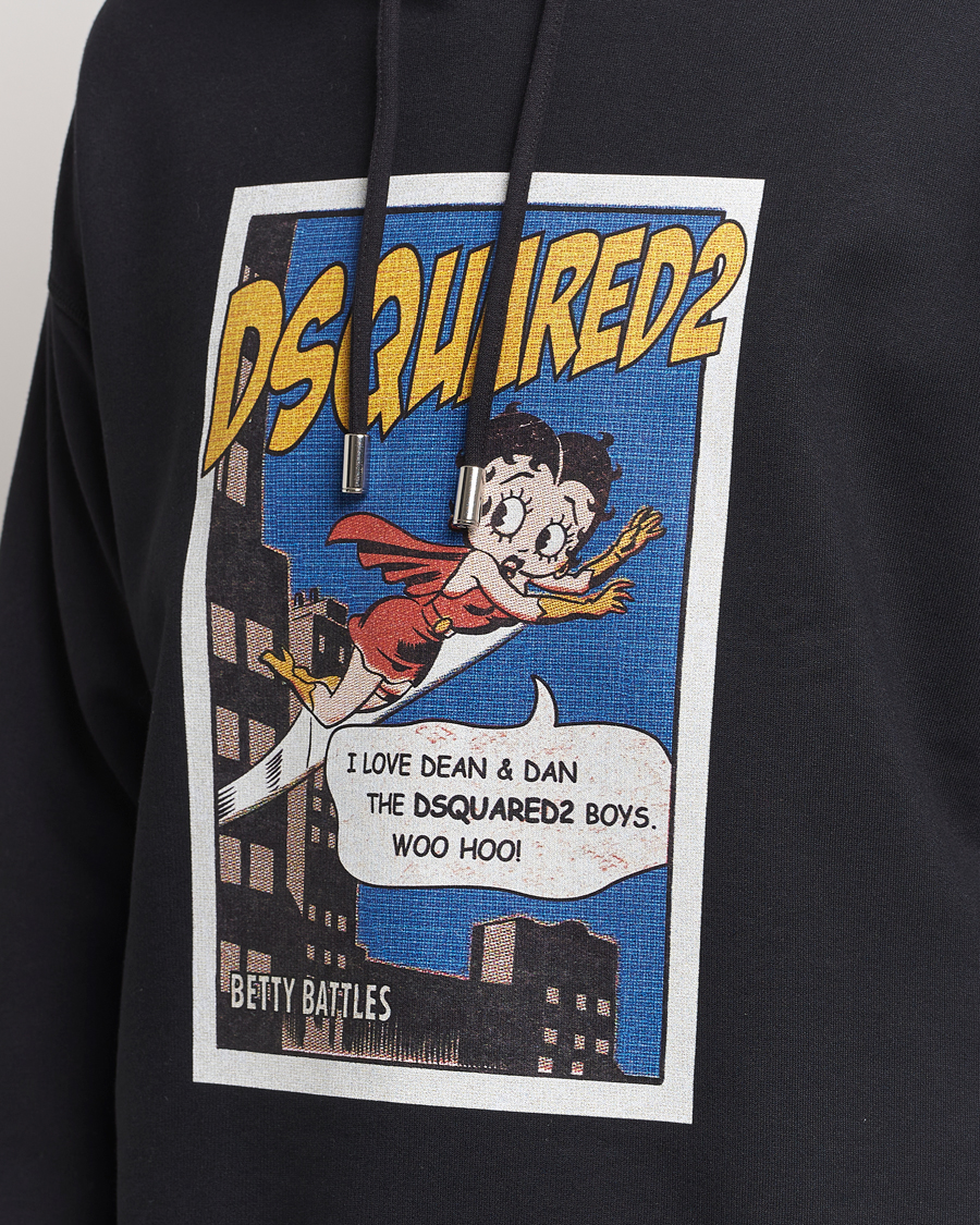 Herr | Tröjor | Dsquared2 | Regular Fit Betty Boop Hoodie Black