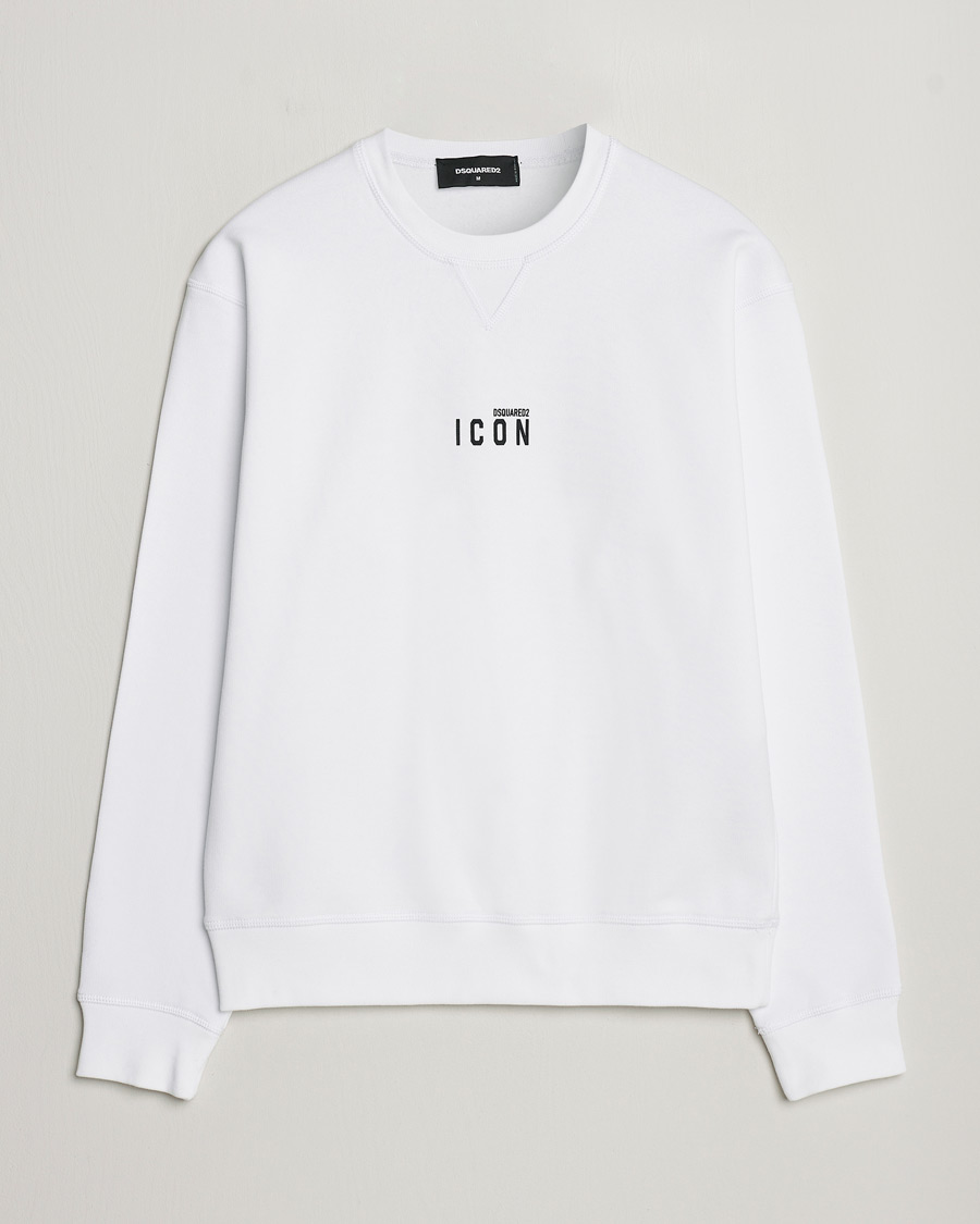 Herr | Tröjor | Dsquared2 | Icon Small Logo Crew Neck Sweatshirt White