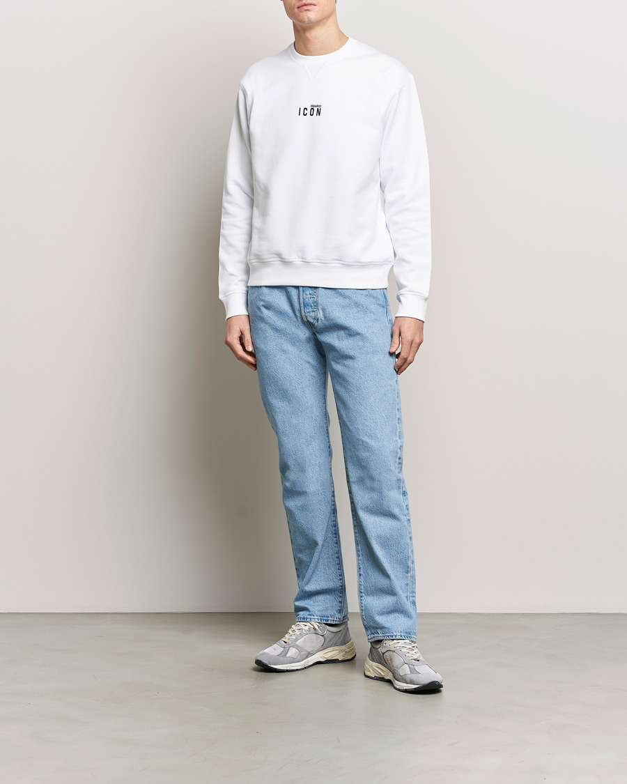 Herr | Tröjor | Dsquared2 | Icon Small Logo Crew Neck Sweatshirt White