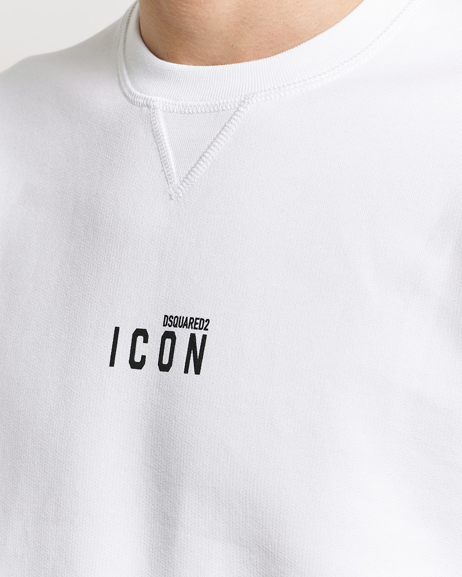 Herr | Tröjor | Dsquared2 | Icon Small Logo Crew Neck Sweatshirt White