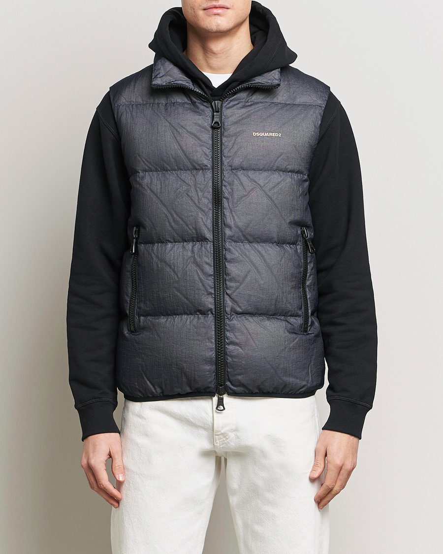 Herr | Höstjackor | Dsquared2 | 3D Ripstop Puffer Vest Navy