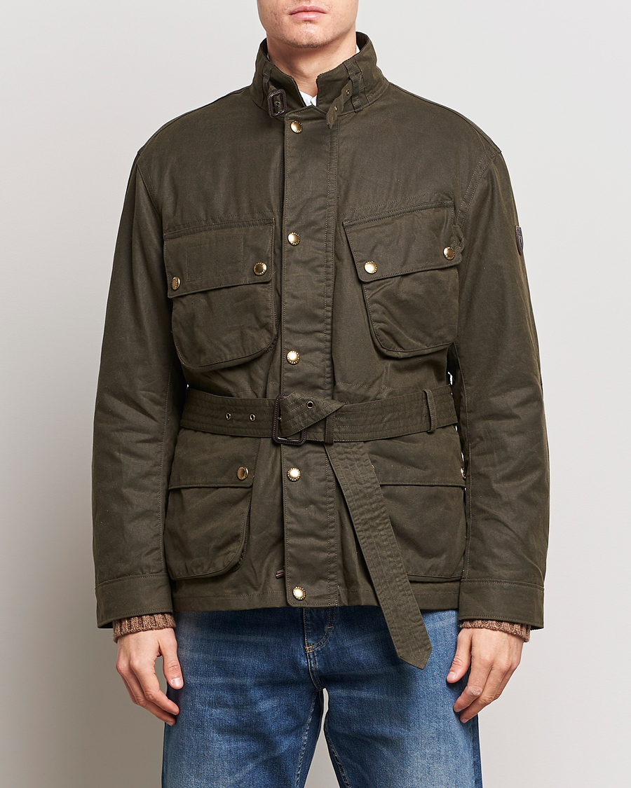Herr | 30% rea | Polo Ralph Lauren | Waxed Field Jacket Oil Cloth Green