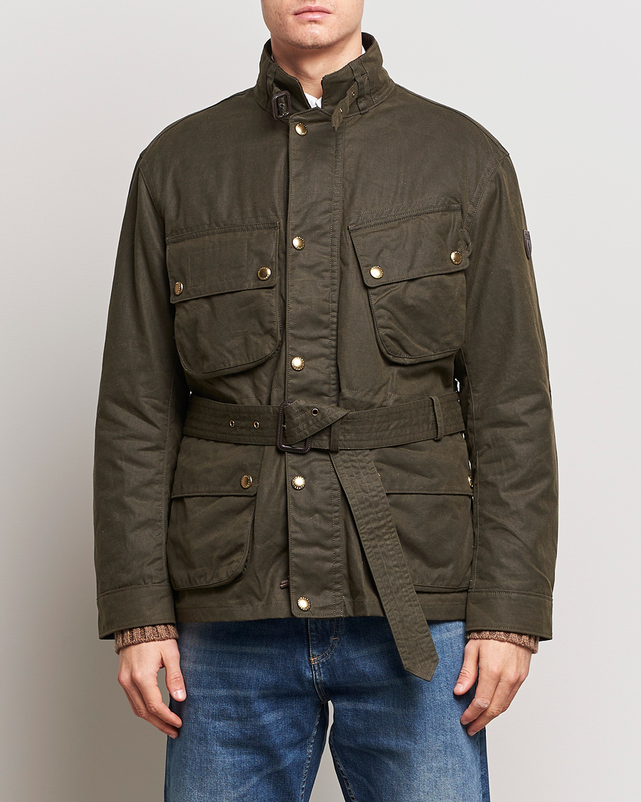 Herr | Avdelningar | Polo Ralph Lauren | Waxed Field Jacket Oil Cloth Green