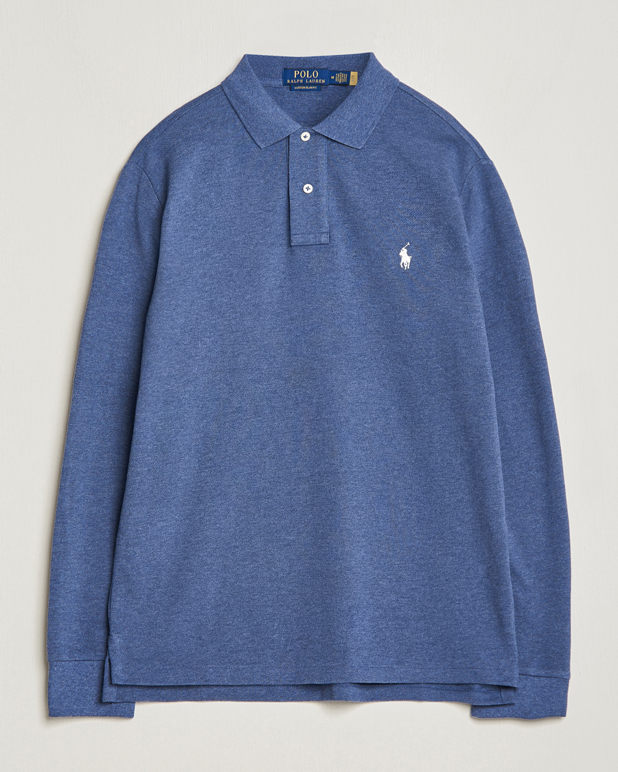 Herr | | Polo Ralph Lauren | Custom Slim Fit Long Sleeve Polo Navy Heather