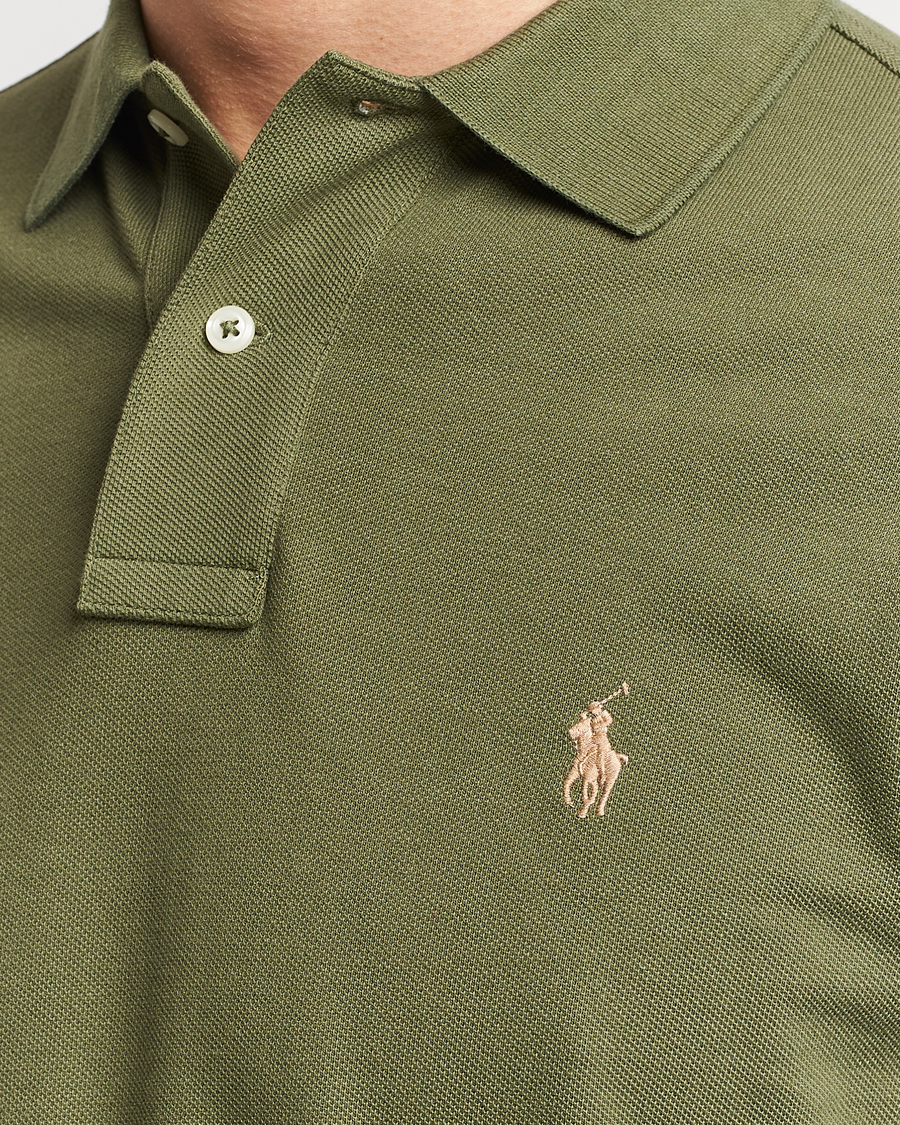 Herr | Tröjor | Polo Ralph Lauren | Custom Slim Fit Long Sleeve Polo Dark Sage