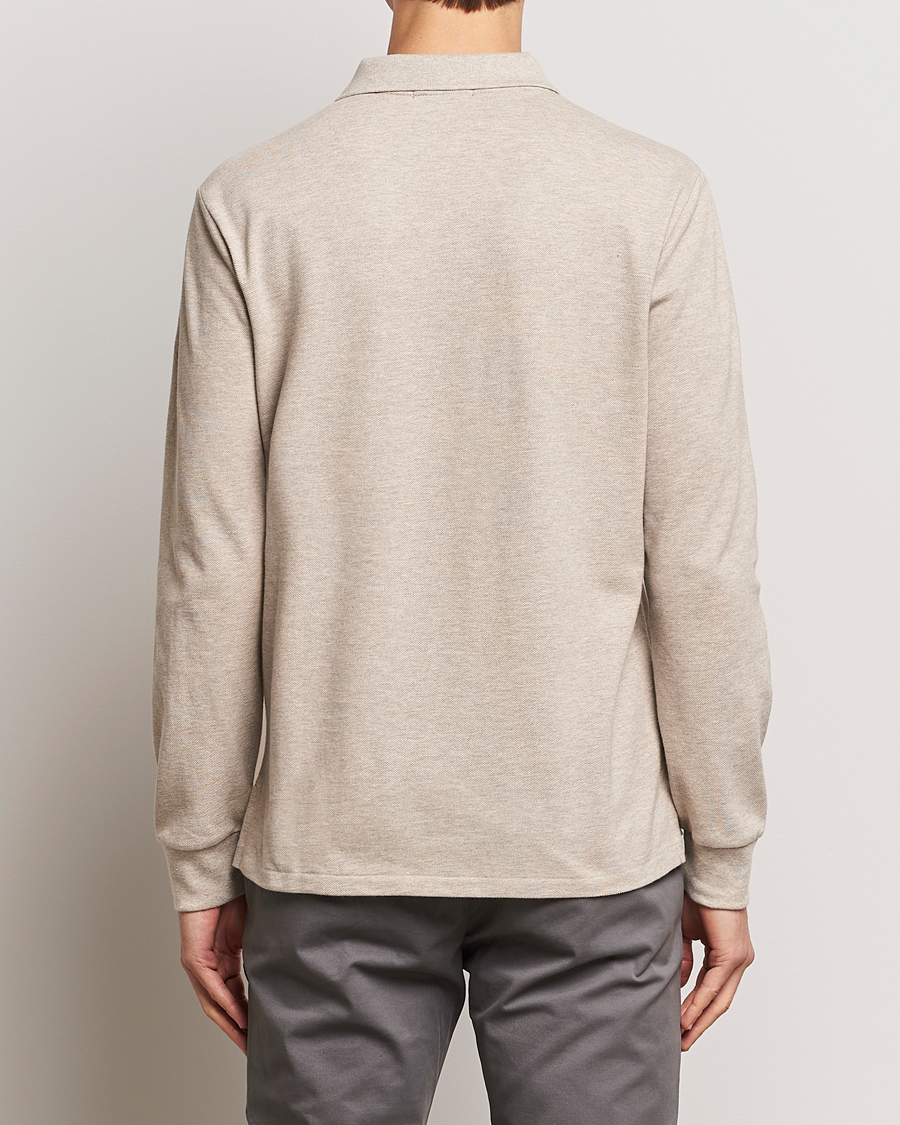 Herr | Tröjor | Polo Ralph Lauren | Custom Slim Fit Long Sleeve Polo Beige Heather