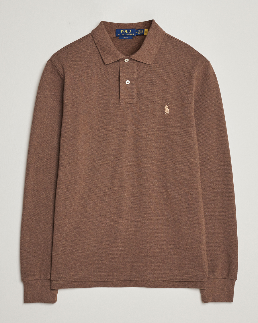 Herr | Tröjor | Polo Ralph Lauren | Slim Fit Long Sleeve Polo Cedar Heather