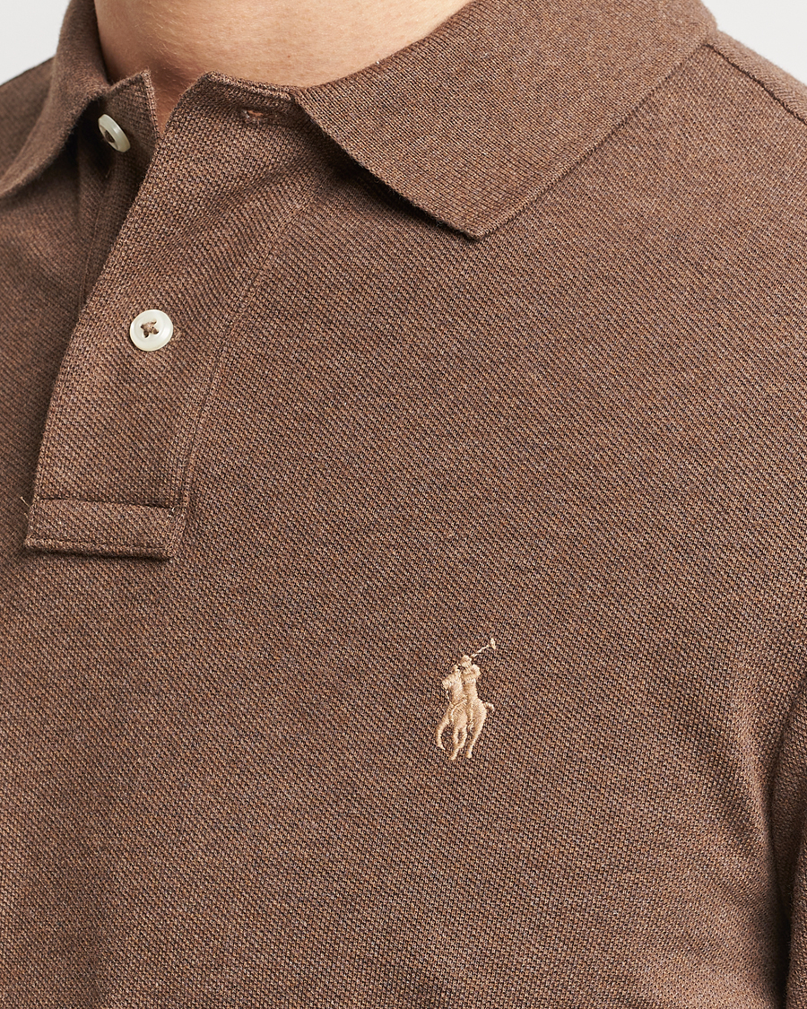 Herr | Tröjor | Polo Ralph Lauren | Slim Fit Long Sleeve Polo Cedar Heather