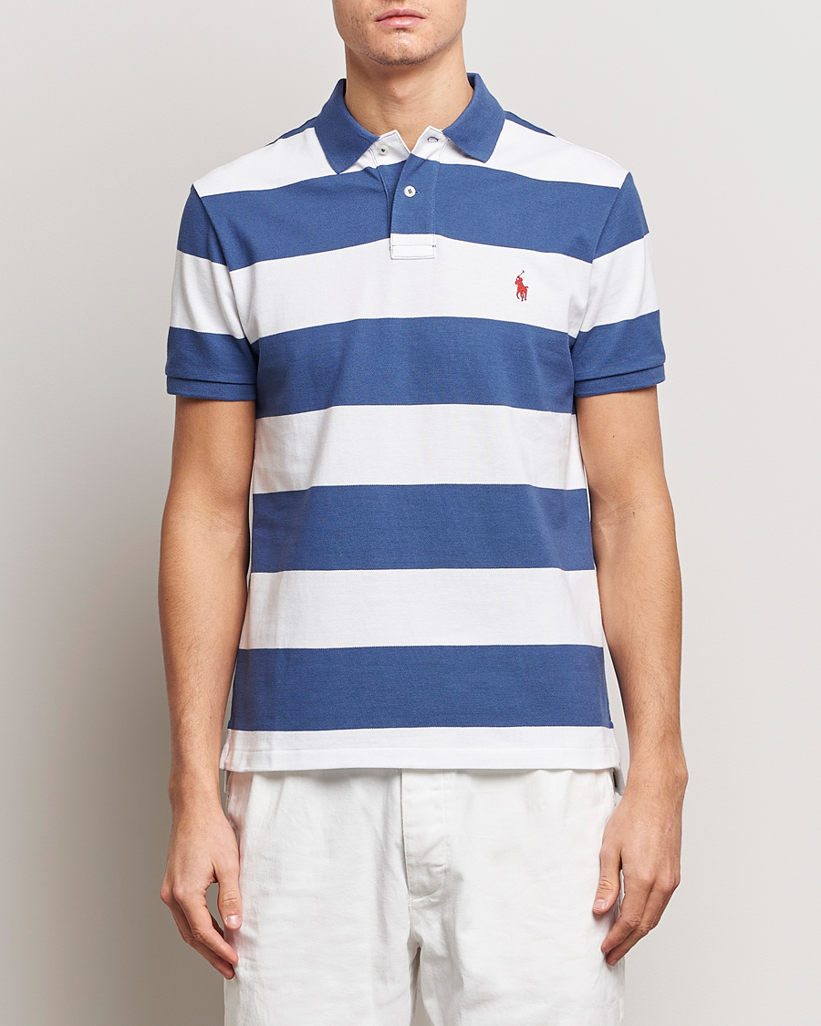 Herr | Kortärmade pikéer | Polo Ralph Lauren | Barstriped Polo Blue/White