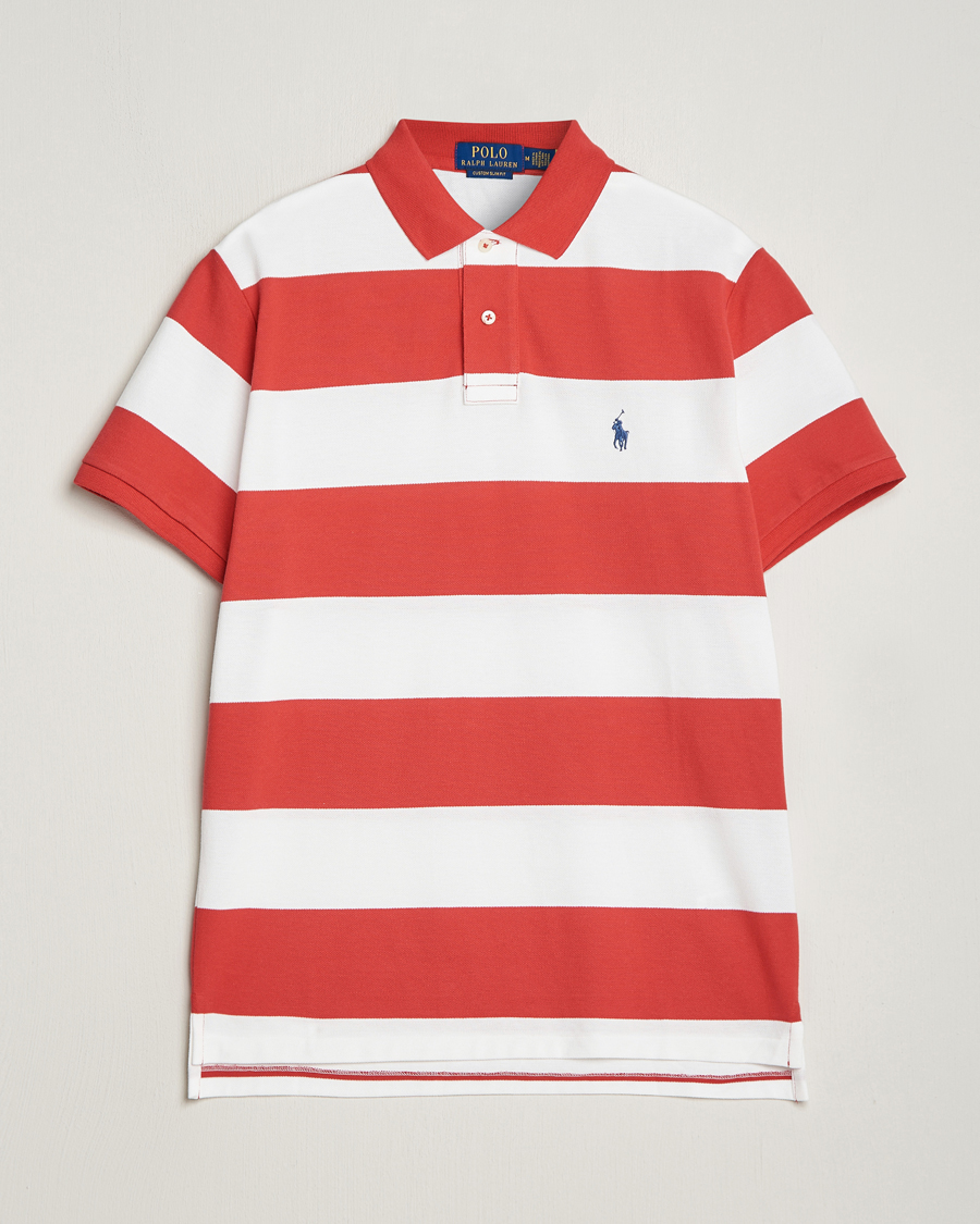Herr | Pikéer | Polo Ralph Lauren | Barstriped Polo Post Red/White