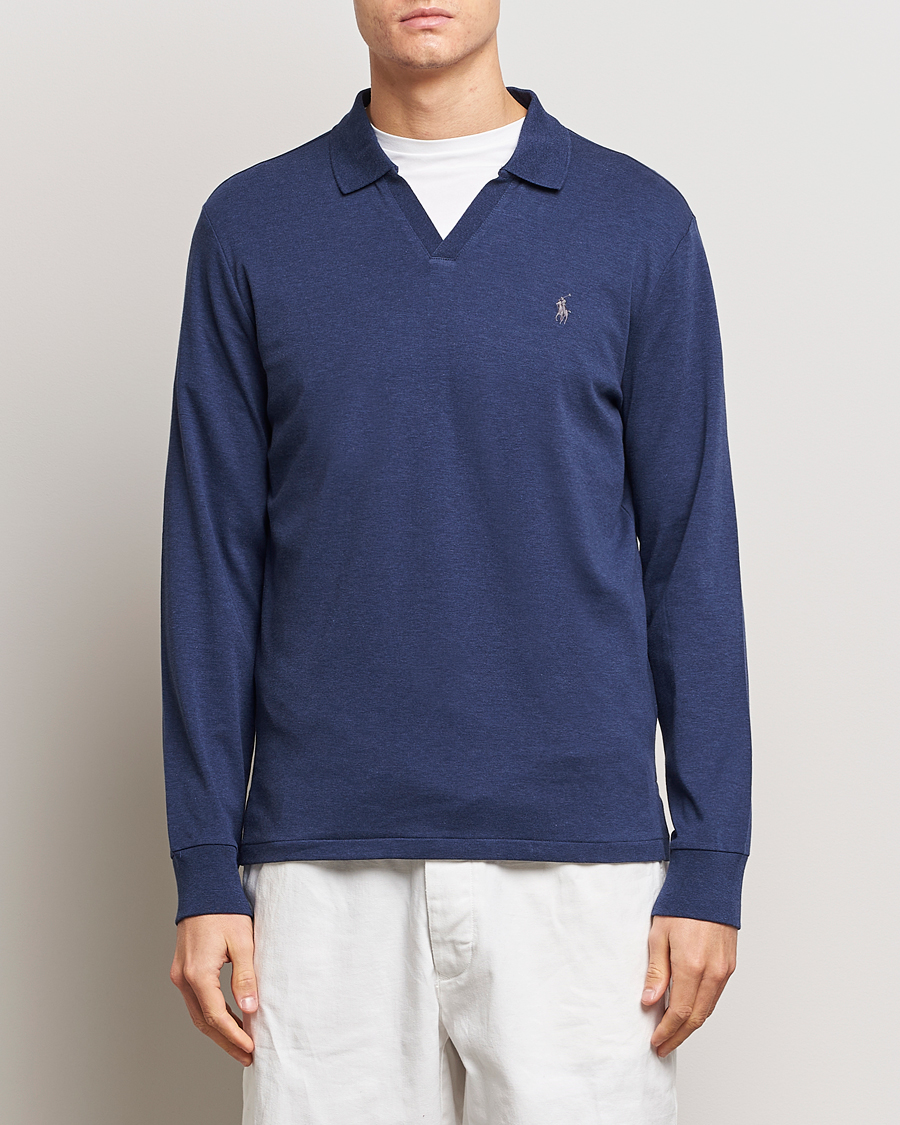 Herr | 30% rea | Polo Ralph Lauren | Long Sleeve Polo Shirt Navy Heather 