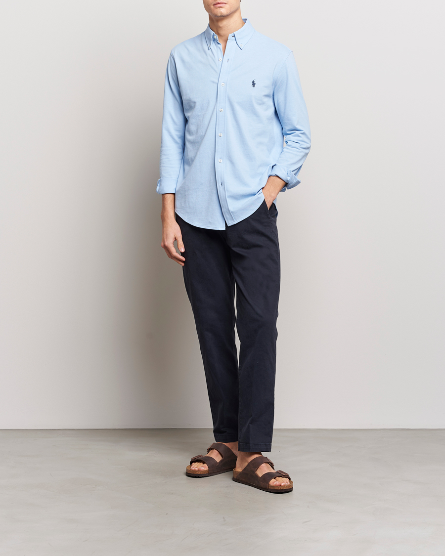 Herr | Skjortor | Polo Ralph Lauren | Slim Fit Featherweight Mesh Shirt Bluebell