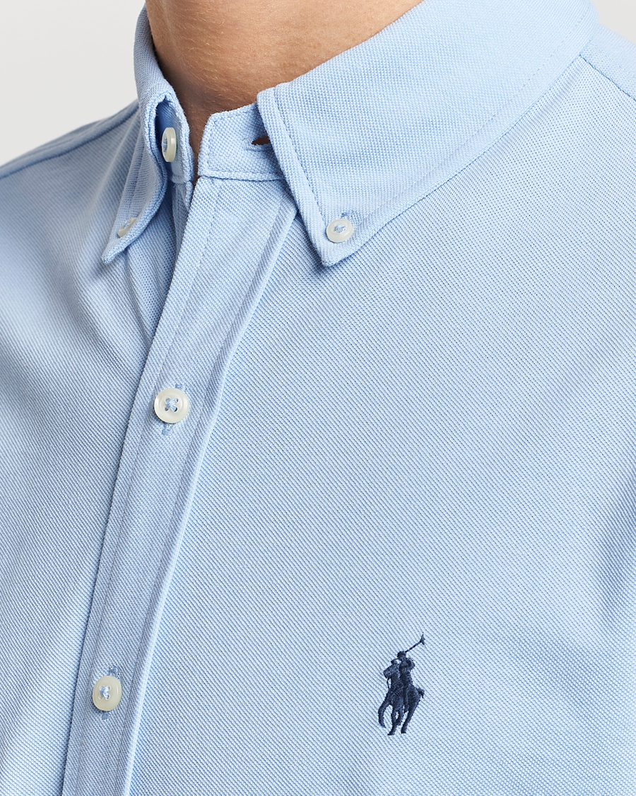 Herr | Skjortor | Polo Ralph Lauren | Slim Fit Featherweight Mesh Shirt Bluebell