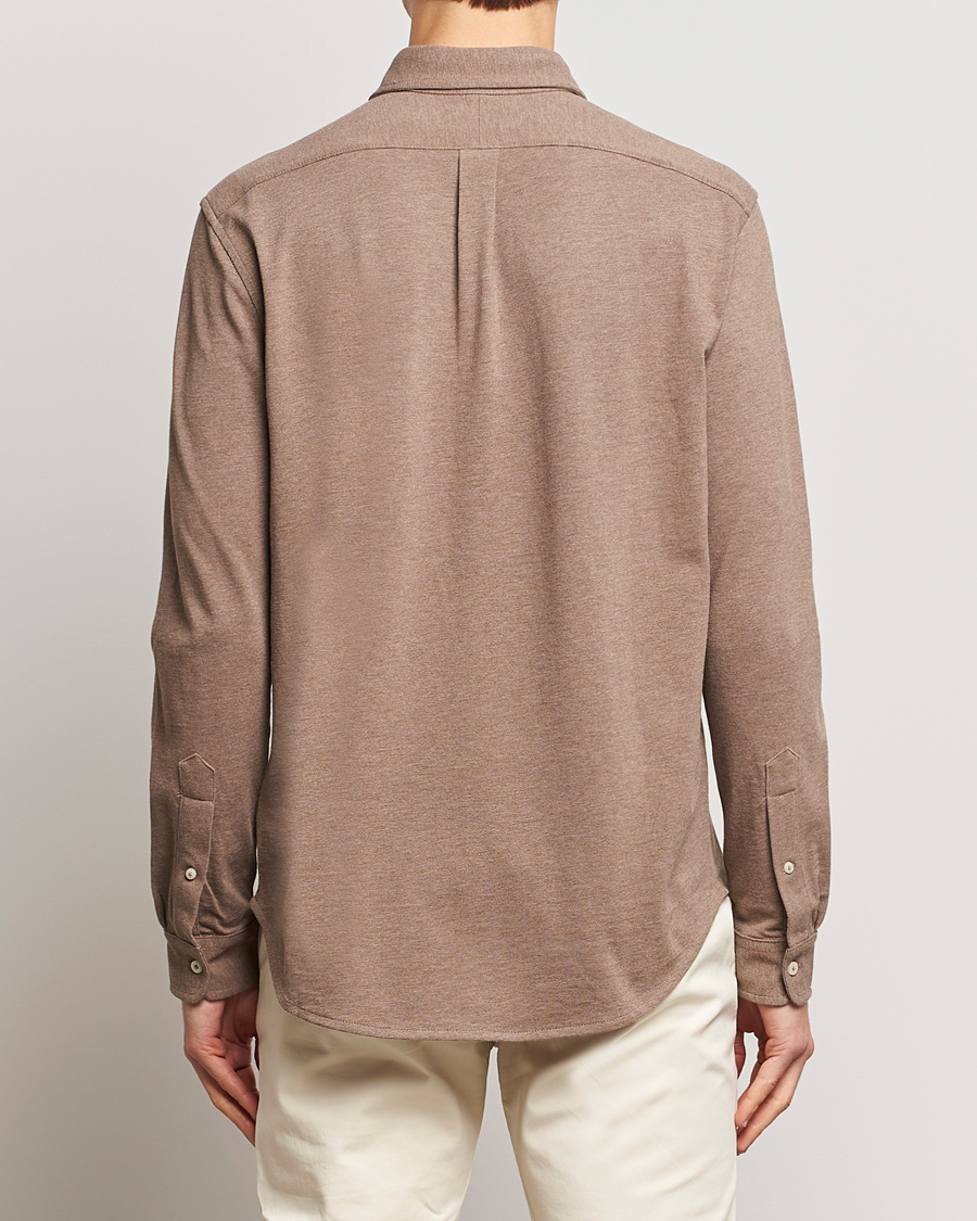 Herr | Skjortor | Polo Ralph Lauren | Slim Fit Featherweight Mesh Shirt Dark Taupe Heather