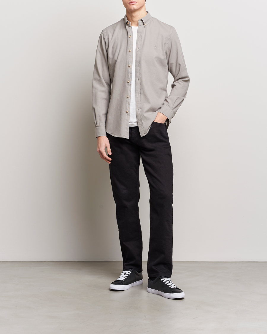 Herr | Skjortor | Polo Ralph Lauren | Slim Fit Cotton Textured Shirt Grey Fog