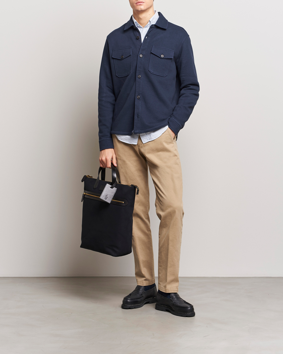 Herr | Skjortor | Polo Ralph Lauren | Double Knit Jacquard Overshirt Aviator Navy
