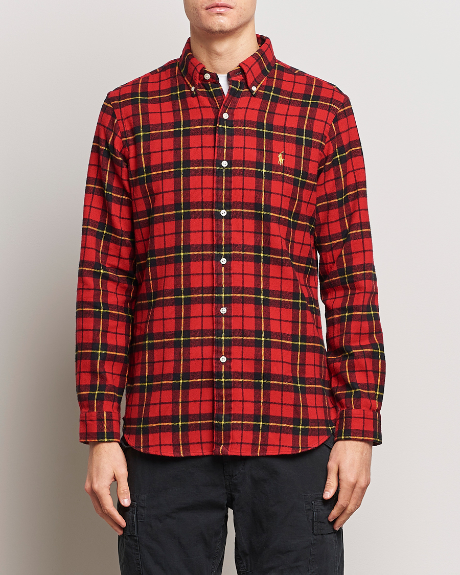 Herr | Flanellskjortor | Polo Ralph Lauren | Lunar New Year Flannel Checked Shirt Red/Black