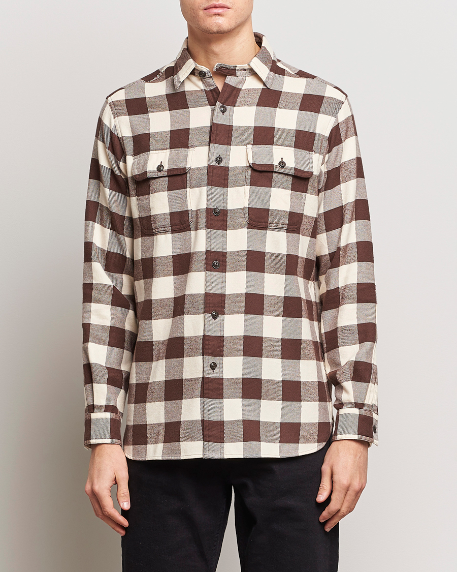 Herr |  | Polo Ralph Lauren | Ranch Checked Pocket Overshirt Cream/Brown