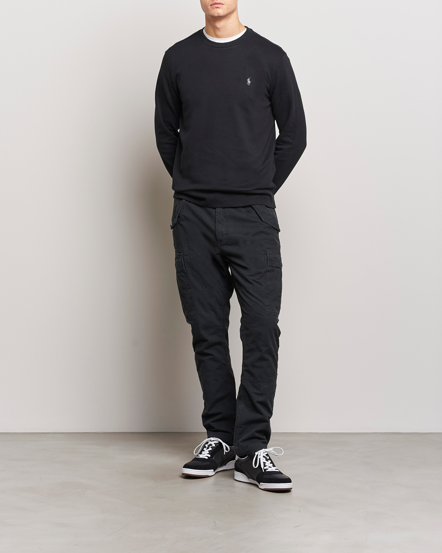 Herr | Tröjor | Polo Ralph Lauren | Double Knitted Jersey Sweatshirt Black