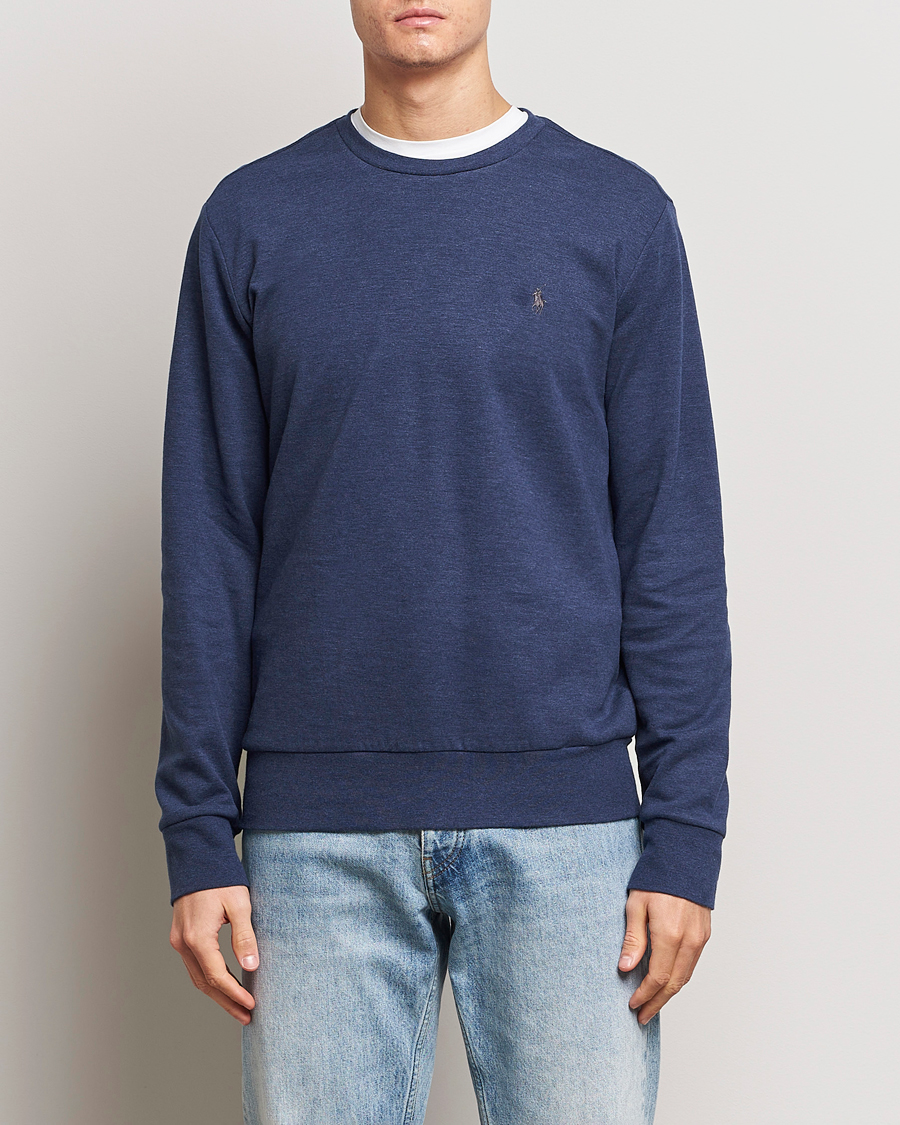 Herr | 30% rea | Polo Ralph Lauren | Double Knitted Jersey Sweatshirt Navy Heather 