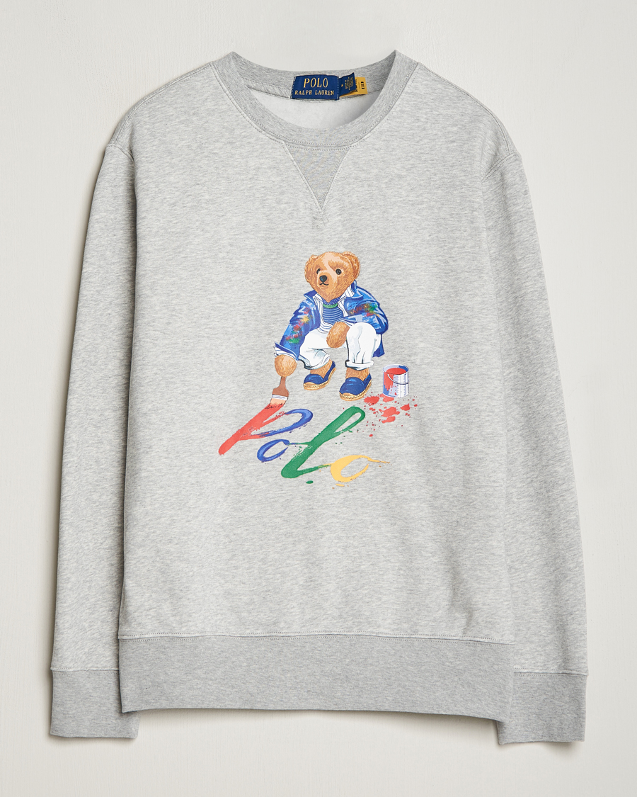 Herr | Tröjor | Polo Ralph Lauren | Printed Bear Crew Neck Sweatshirt Andover Heather