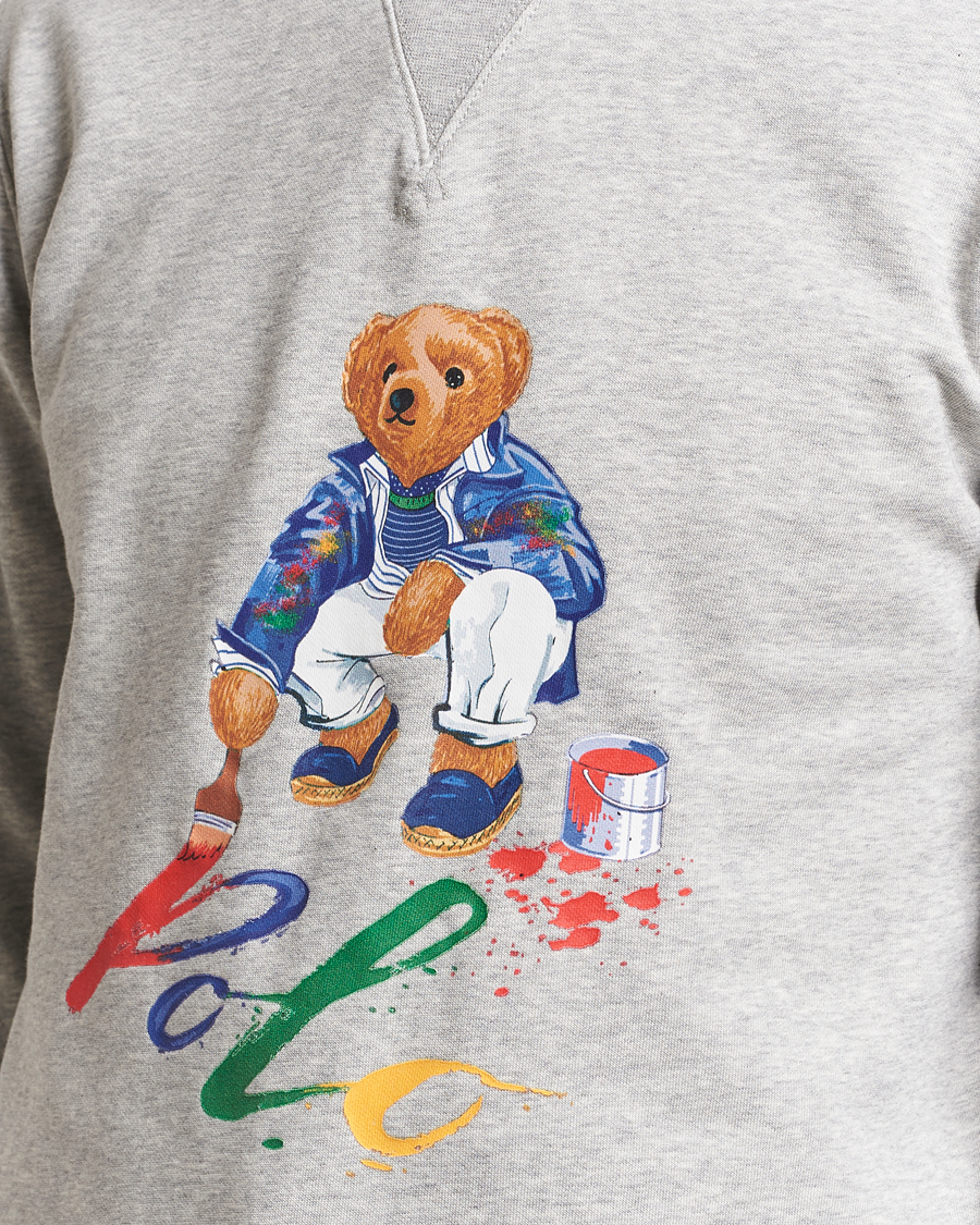 Herr | Tröjor | Polo Ralph Lauren | Printed Bear Crew Neck Sweatshirt Andover Heather