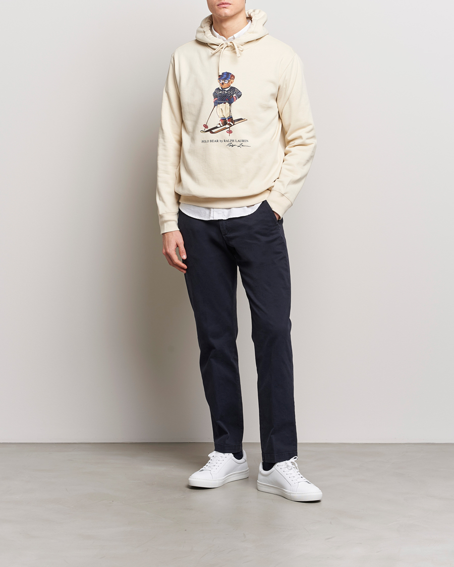 Herr | Tröjor | Polo Ralph Lauren | Printed Bear Hoodie Cream
