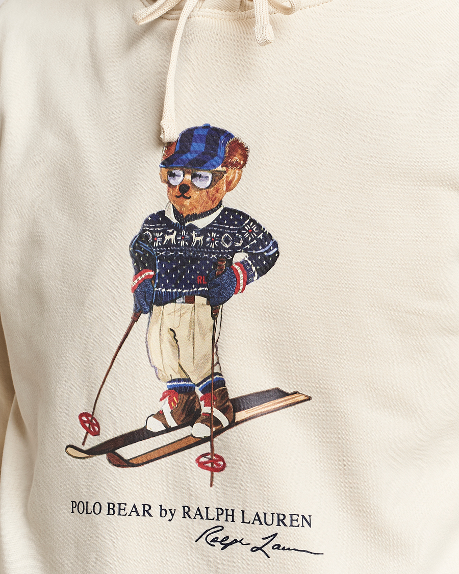 Herr | Tröjor | Polo Ralph Lauren | Printed Bear Hoodie Cream