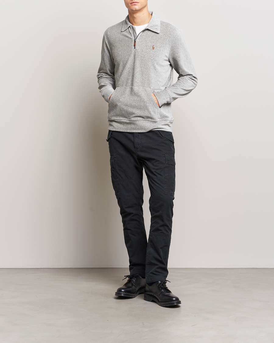 Herr | Tröjor | Polo Ralph Lauren | Knit Corduroy Half-Zip Andover Heather