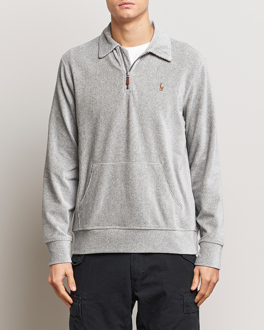 Herr | 30% rea | Polo Ralph Lauren | Knit Corduroy Half-Zip Andover Heather