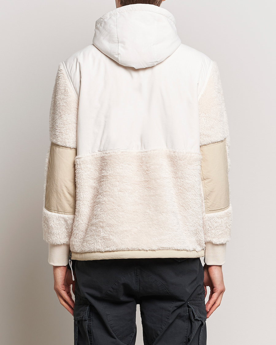 Herr | Tröjor | Polo Ralph Lauren | Curly Sherpa/Nylon Half Zip Hoodie Cream Multi