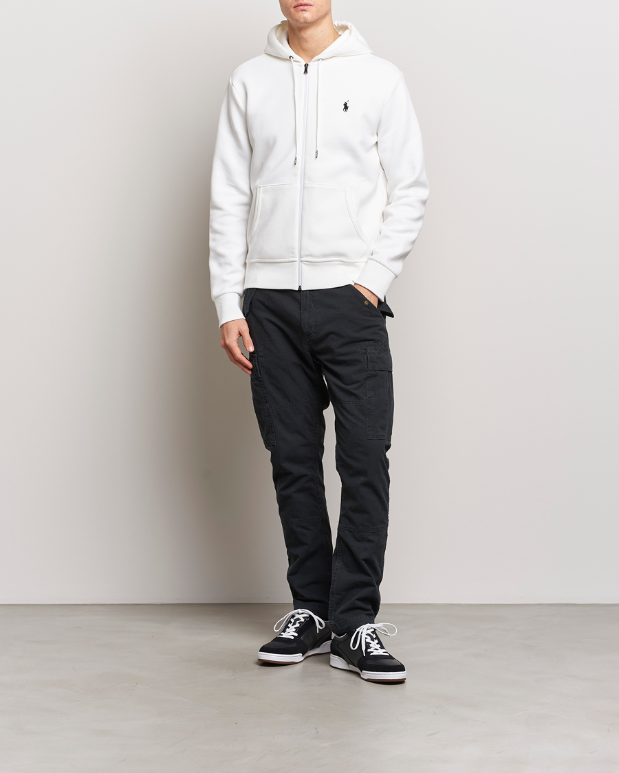 Herr | Tröjor | Polo Ralph Lauren | Double Knitted Full-Zip Hoodie White
