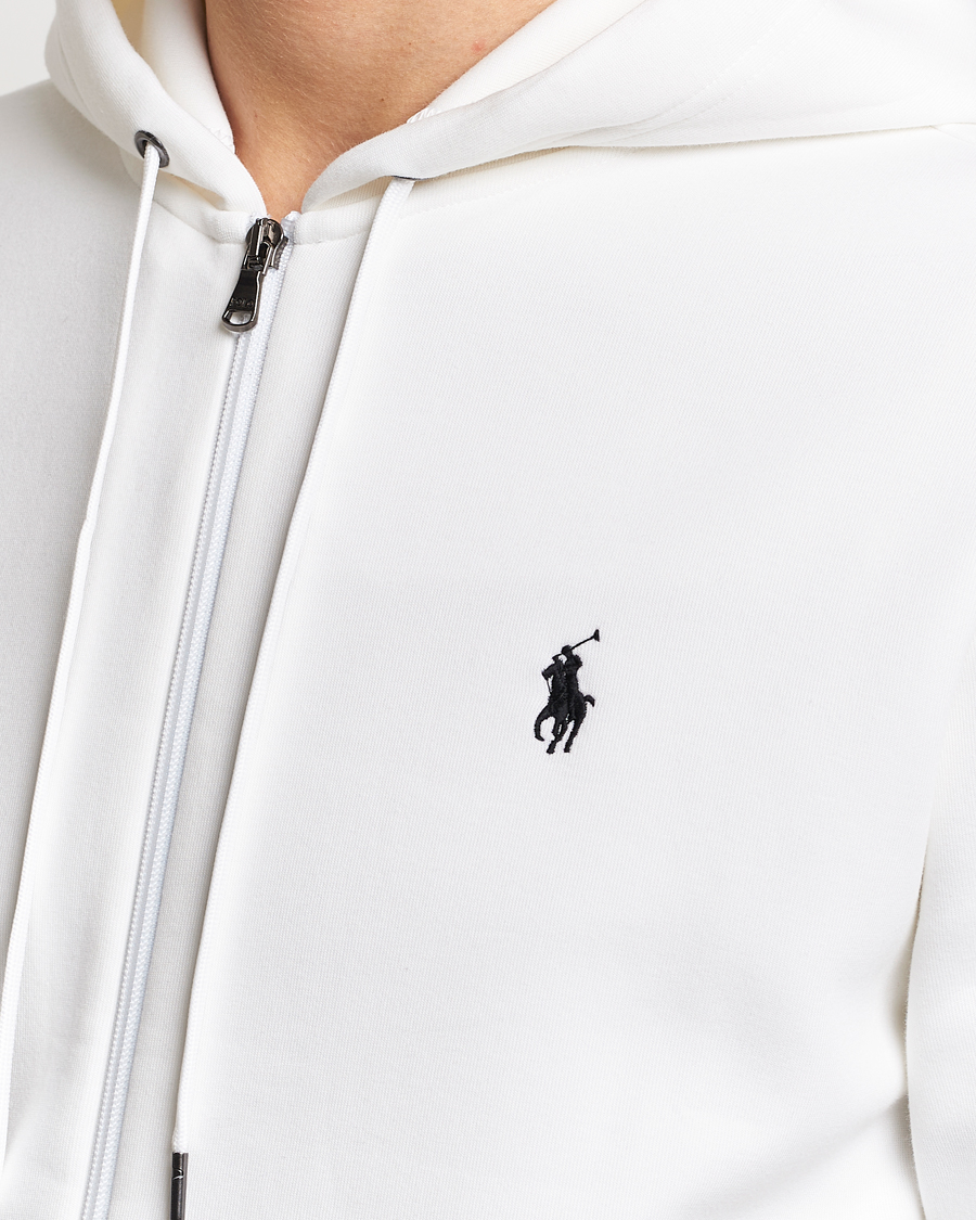 Herr | Tröjor | Polo Ralph Lauren | Double Knitted Full-Zip Hoodie White