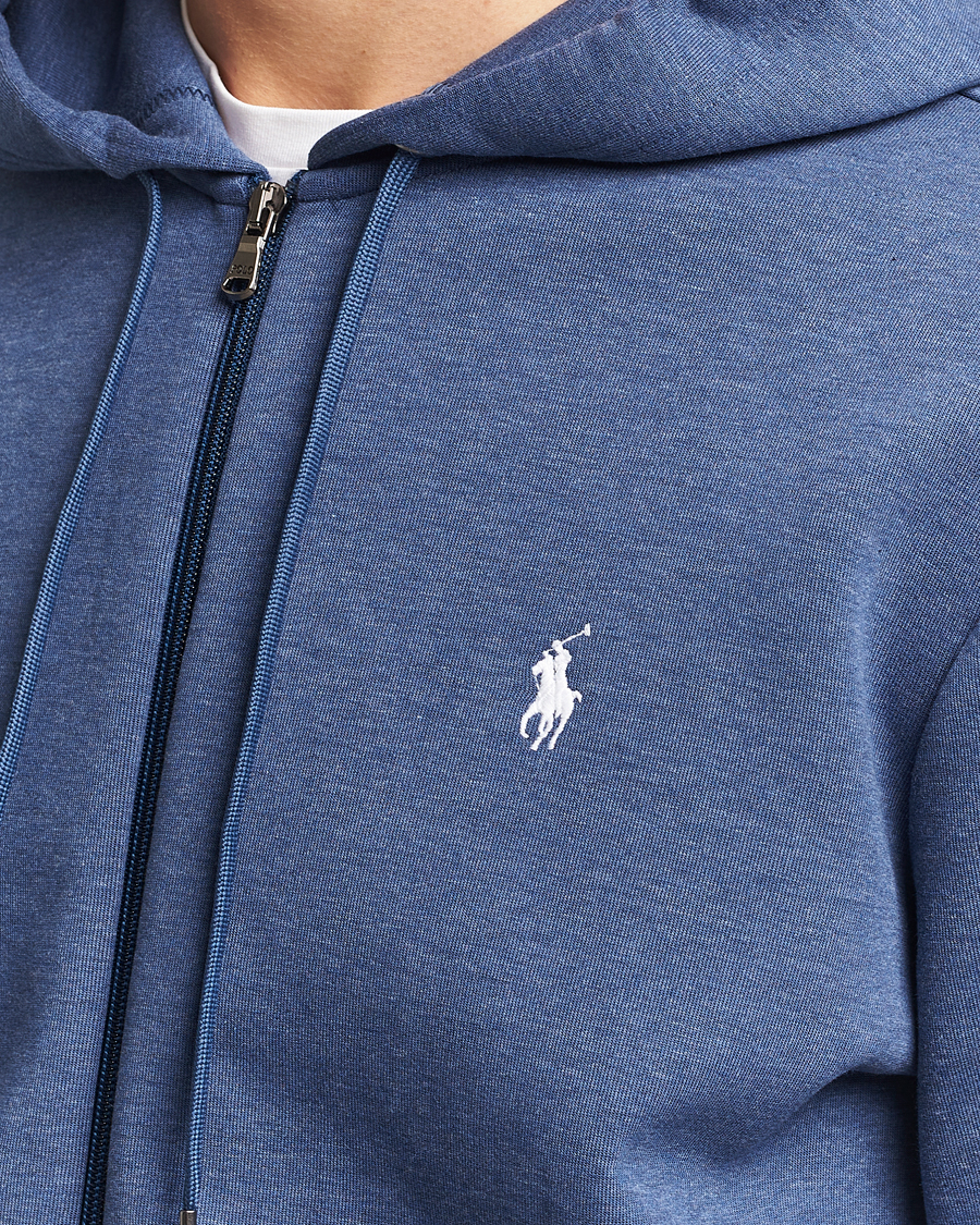 Herr | Tröjor | Polo Ralph Lauren | Double Knitted Full-Zip Hoodie Blue Heather
