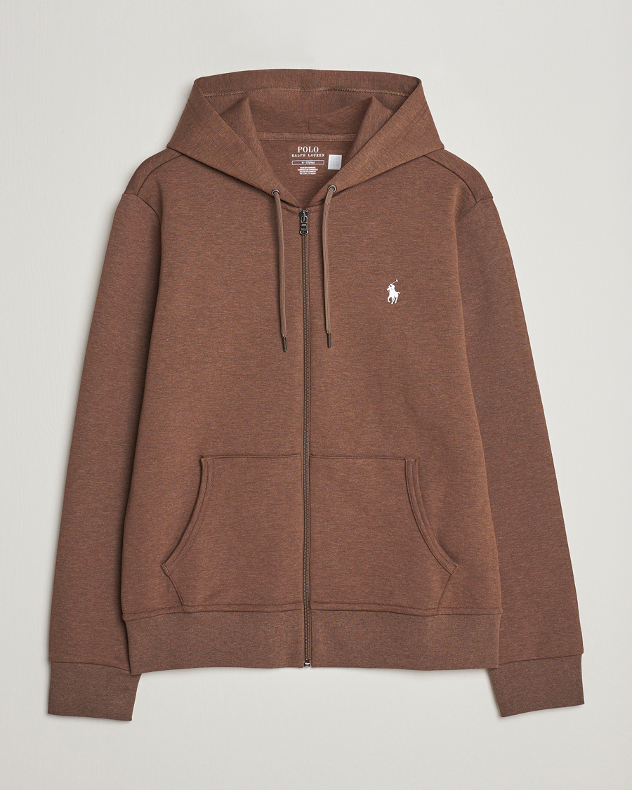 Herr | Tröjor | Polo Ralph Lauren | Double Knitted Full-Zip Hoodie Cedar Heather